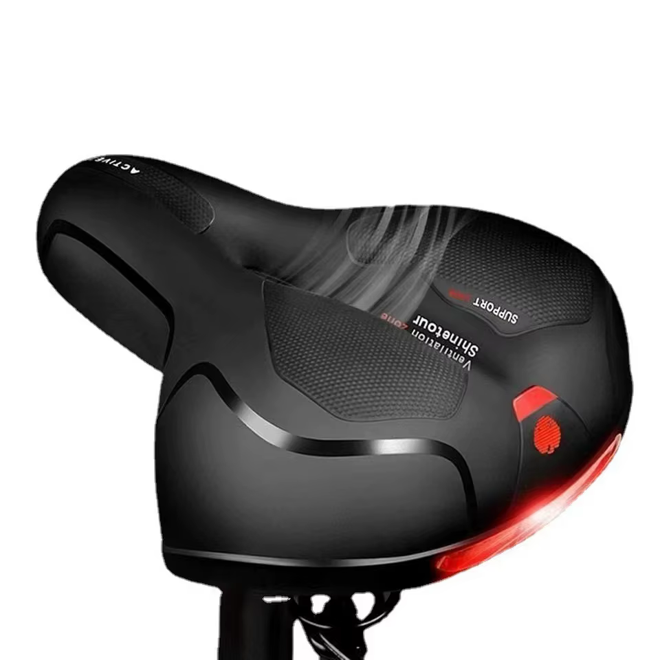Selle de vélo creuse réfléchissante absorbant les chocs