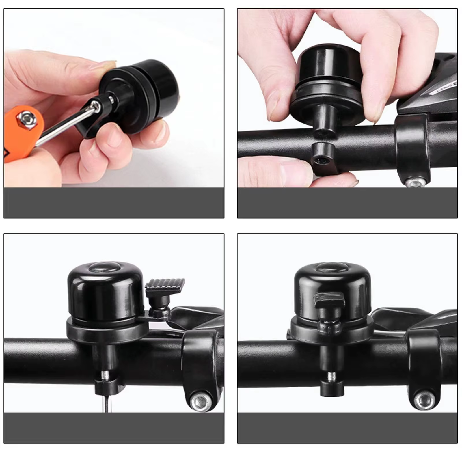 Sonnette de vélo avec support AirTag caché