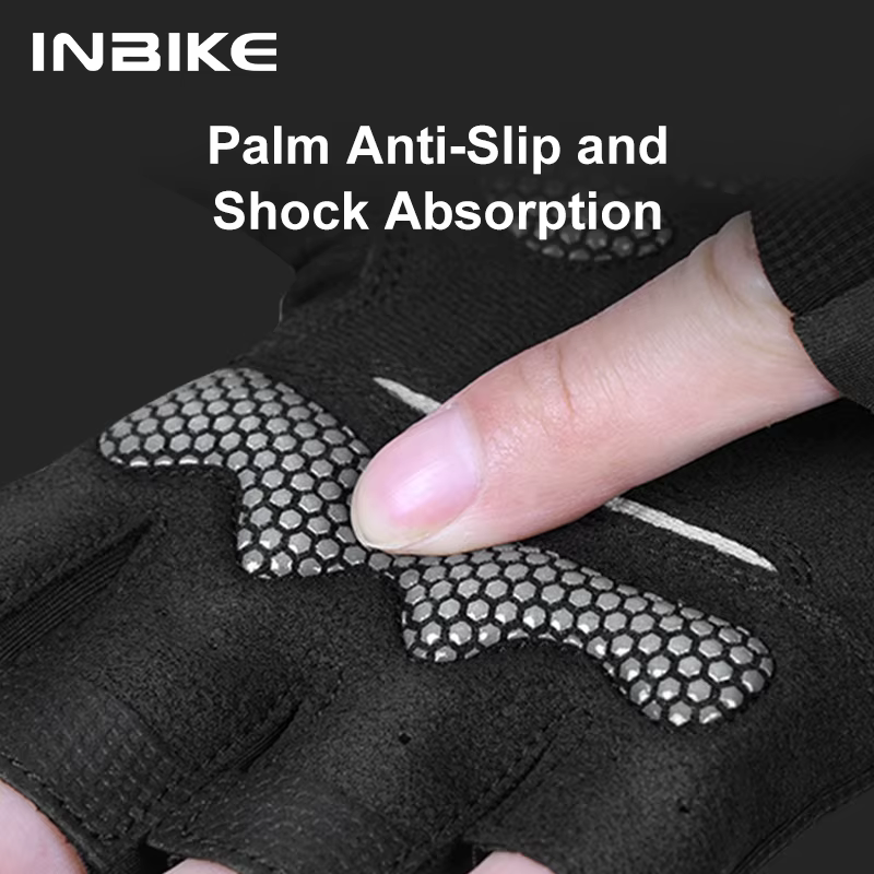 INBIKE demi doigt gants de cyclisme 2025 été unisexe respirant amorti résistant à l'abrasion vtt route VTT accessoires