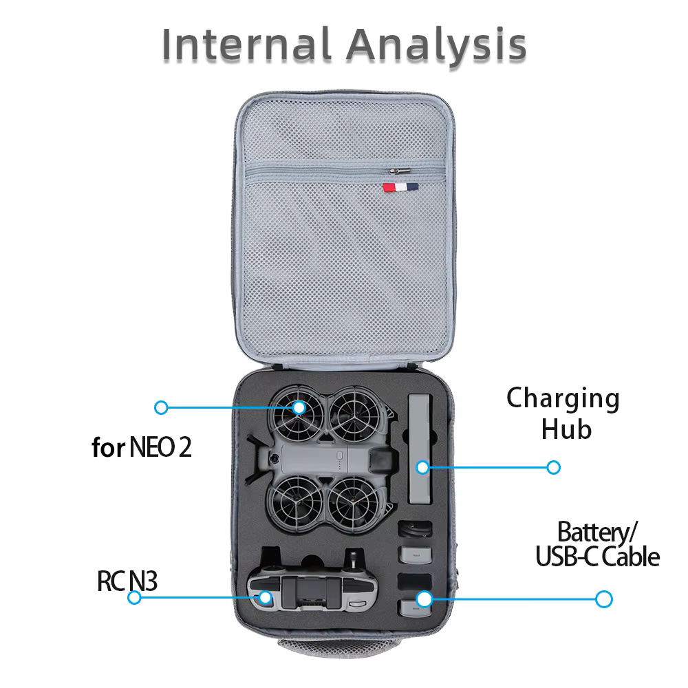 Sac à bandoulière pour DJI NEO 2, mallette de rangement, sacoche de poitrine, boîte de mode Portable pour DJI NEO 2 RC N3, accessoires de Drone de contrôle