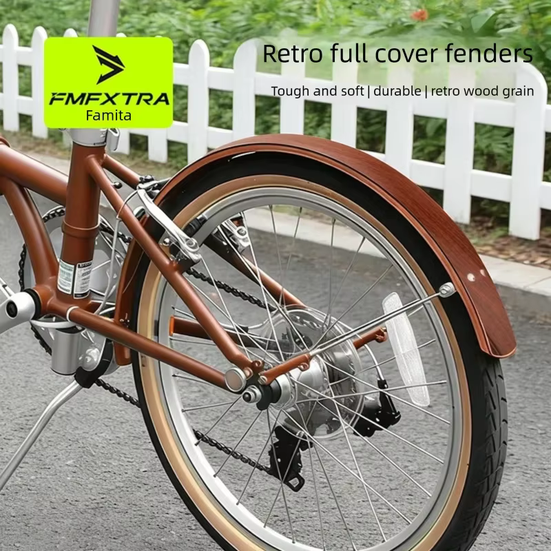 FMFXTRA Garde-boue rétro pleine couverture pour vélos pliants 16-20 pouces