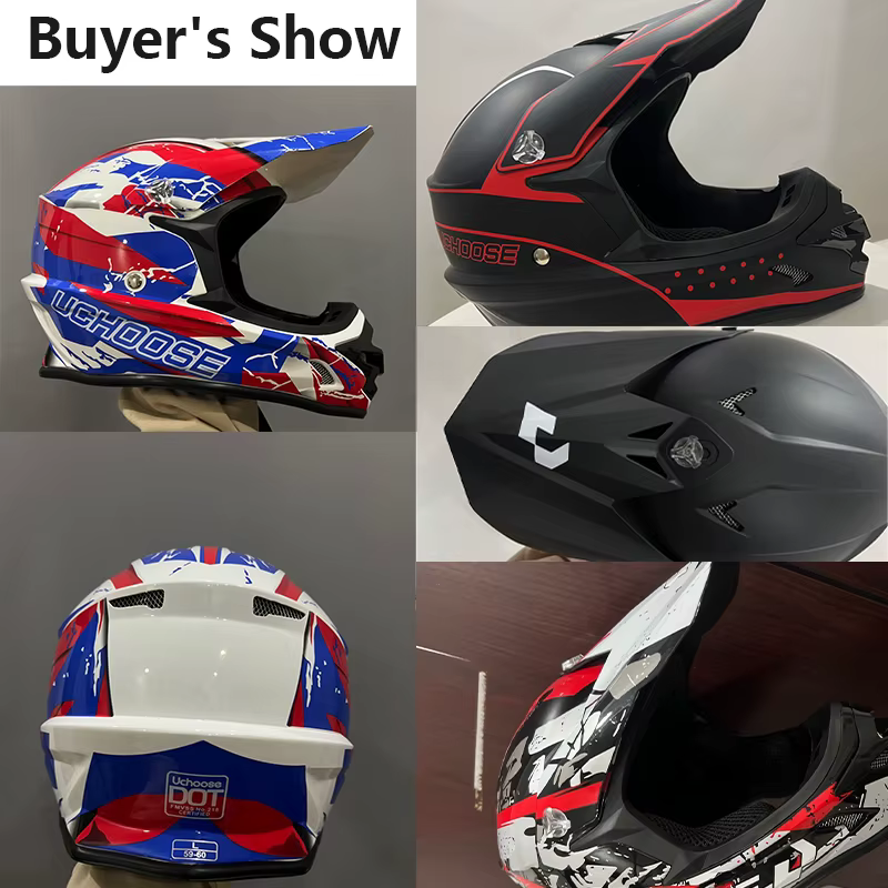 UCHOOSE tout-terrain montagne intégral casque de motobiker classique vélo vtt