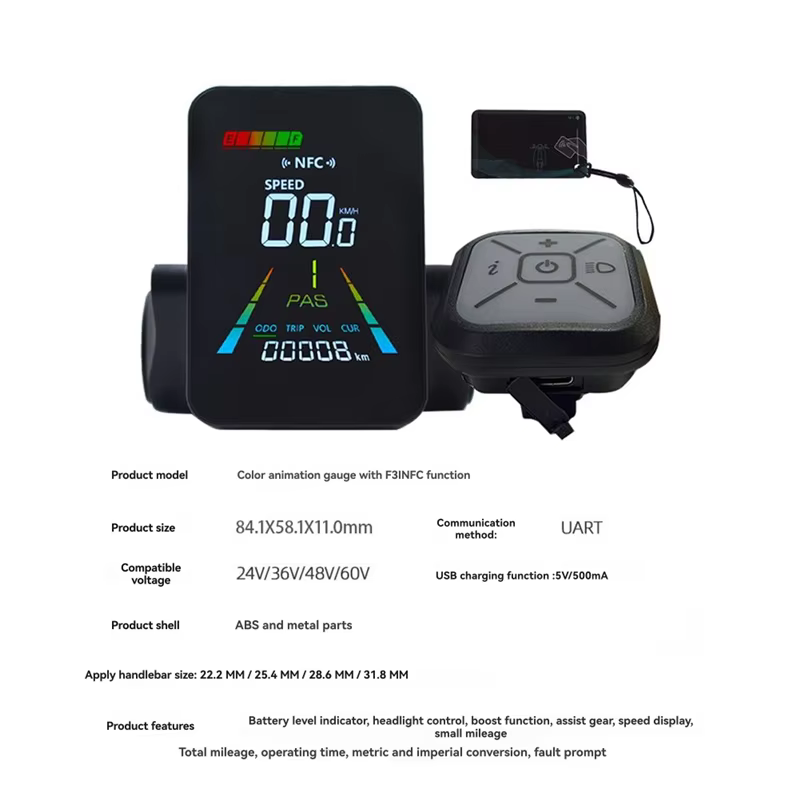 Écran LCD couleur pour Scooter électrique Y91A-F3