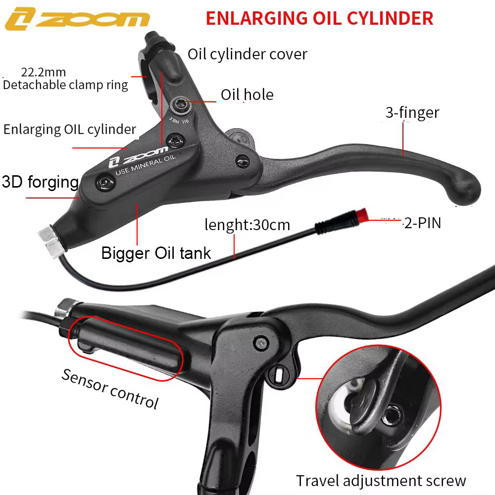 Zwing M HB-893E e-bike 4 pistons frein à disque hydraulique ensemble scooter électrique pliant vtt vélo mise hors tension ebrake