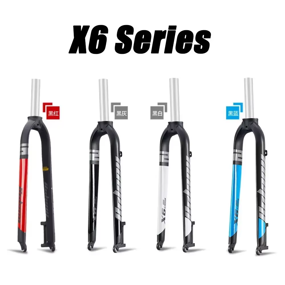 Bolany 26/27.5/29 pouces fourche rigide vtt adapté pour vélo de montagne X6 Tube droit en alliage d'aluminium