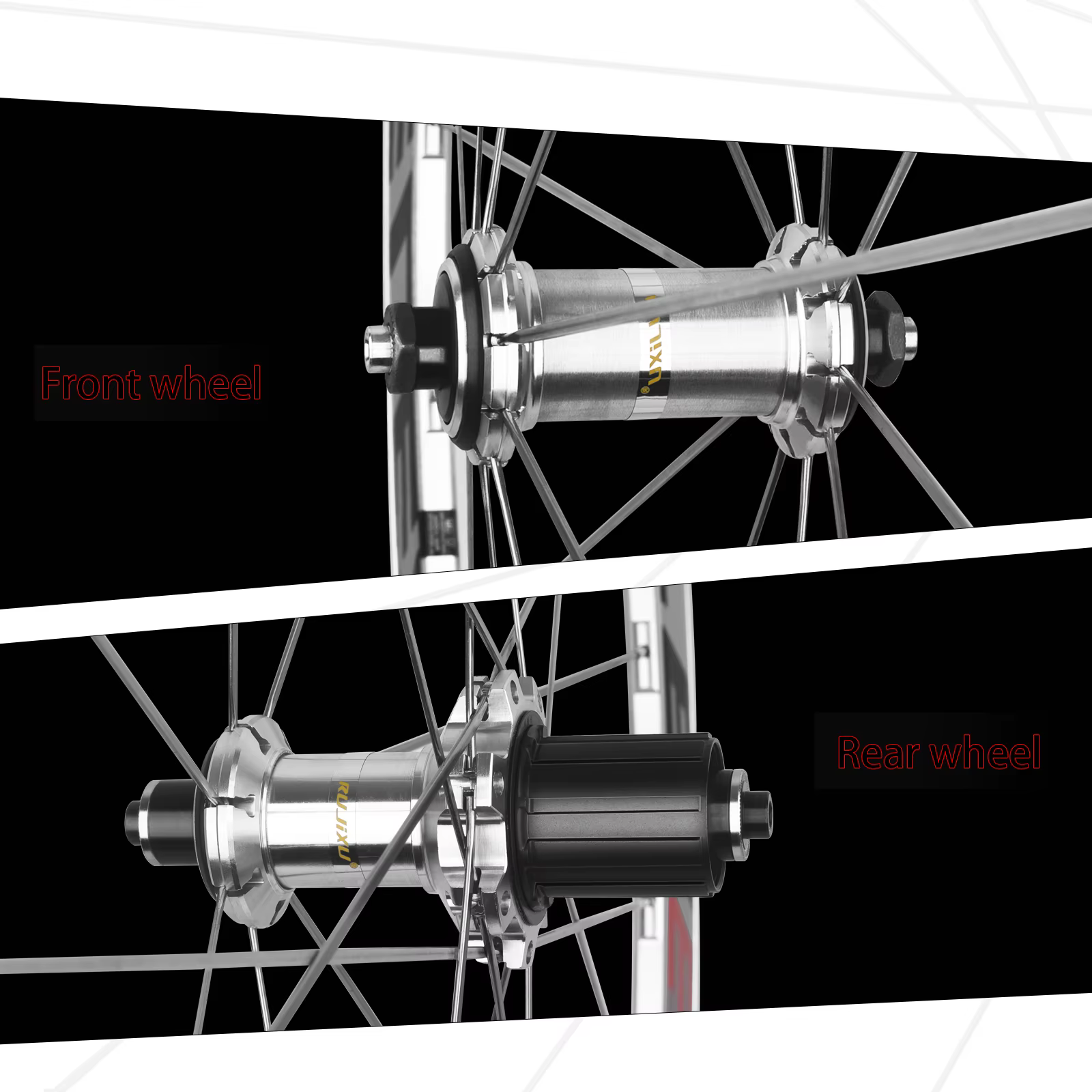 RUJIXU 700C Cadre de jeu de roues de vélo argenté