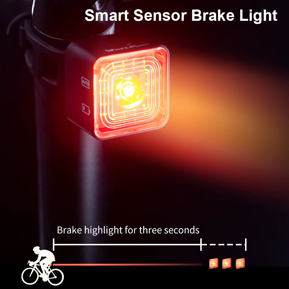 Feu de détection de freinage intelligent pour vélo