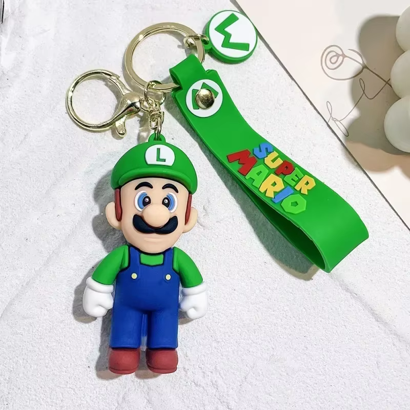 Porte-clés de la série Mario Bros, figurines super mignonnes, accessoires de sac, décorations de voiture, petites décorations anime pour les fêtes, styles variés pour enfants, superbes cadeaux