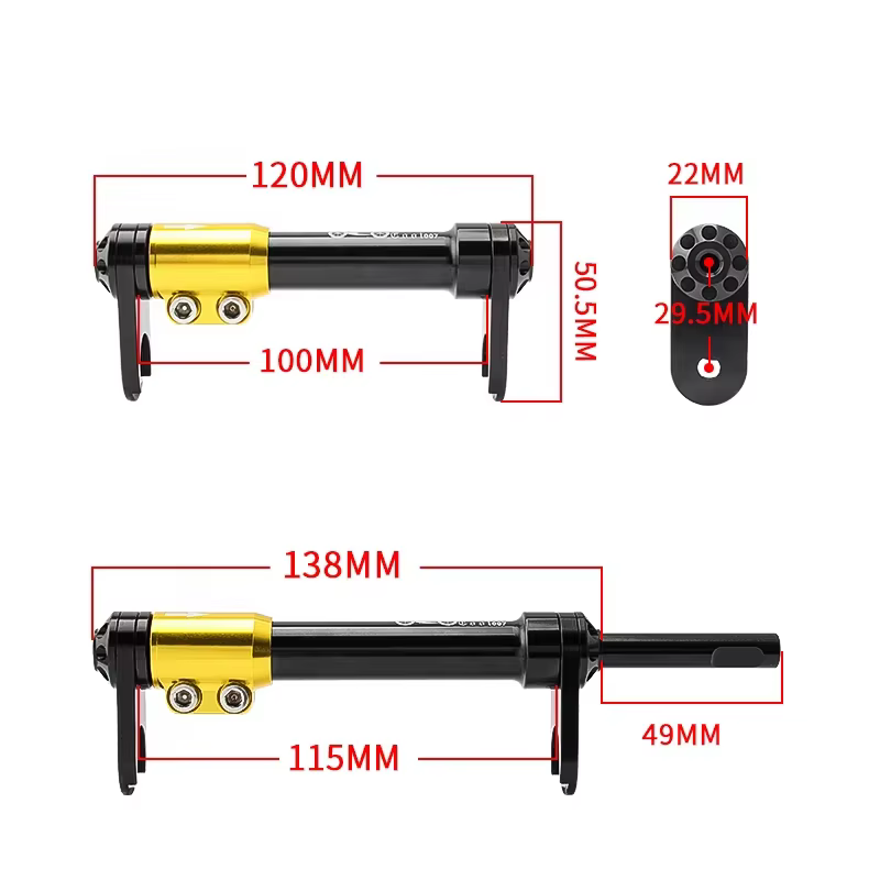 Tige d'extension de roues faciles vélo pliant barre de levier télescopique Easywheel