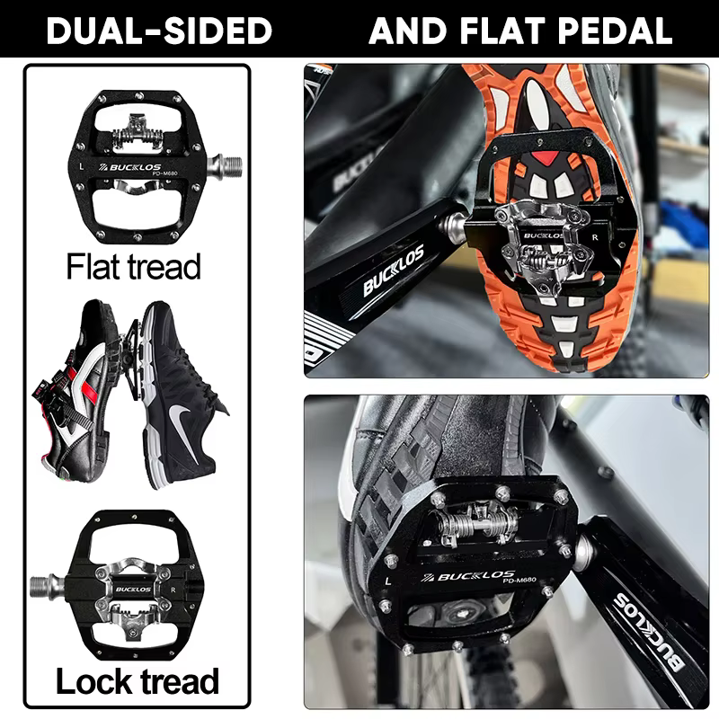 BUCKLOS pédales vtt pour vélo double fonction VTT pédale plate-forme Clip