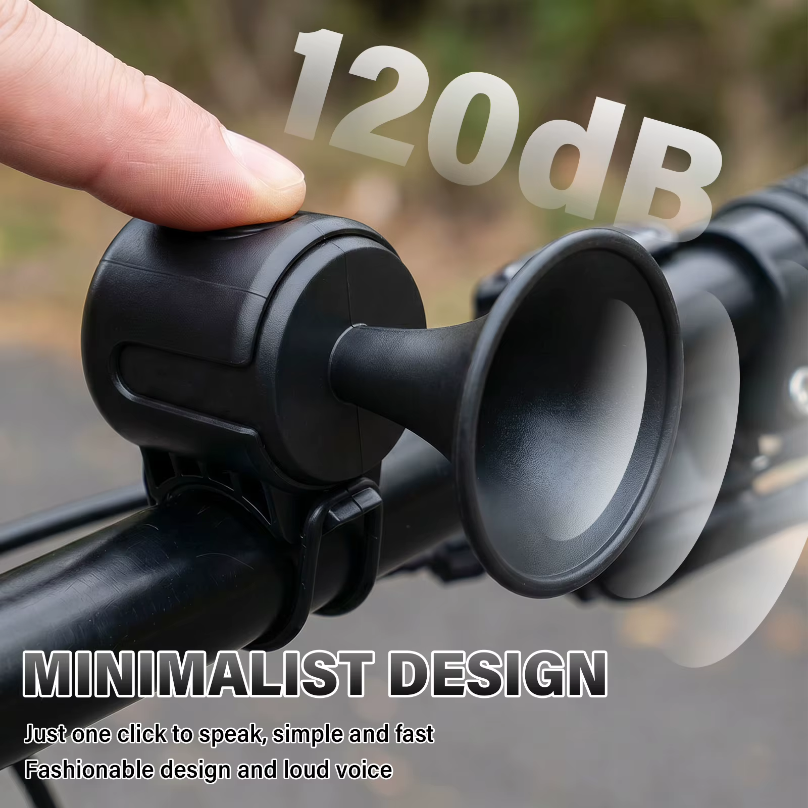 Klaxon de vélo 120 dB, sonnette électrique puissante