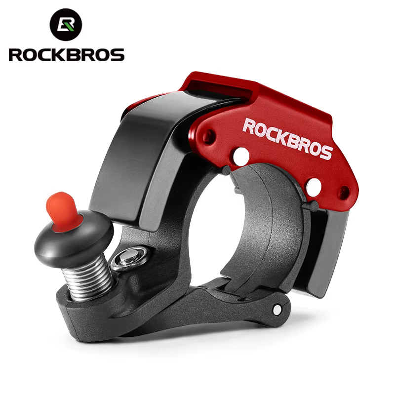 ROCKBROS vélo cloche classique en acier inoxydable noir rouge corne
