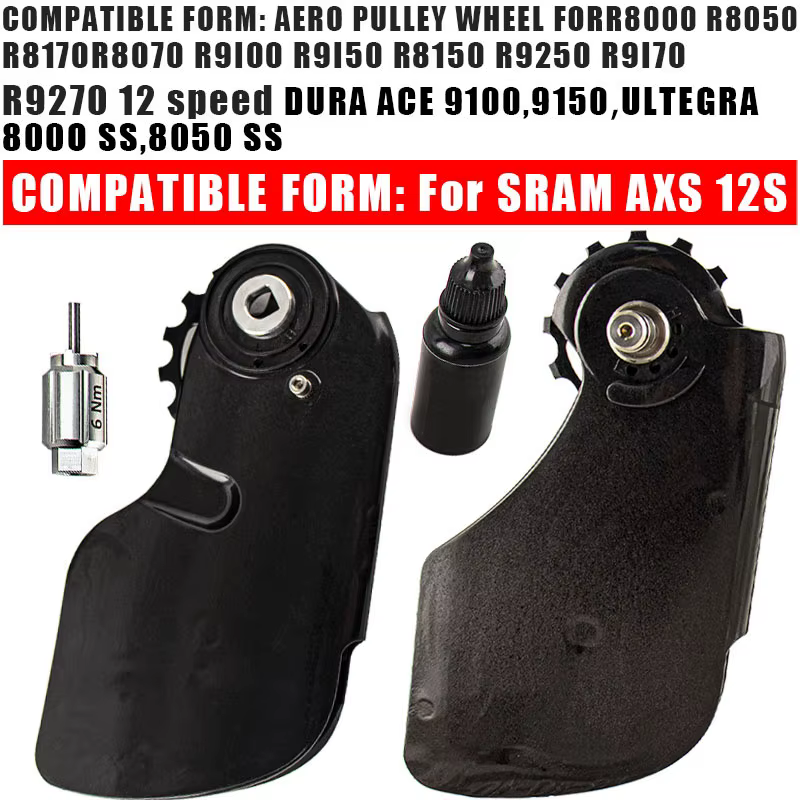 Roue de guidage arrière en carbone CS pour vélo de route avec roulement en céramique pour Shimano 105/R7000 R8000/R8050/R9100/R9150SS SRAM Red AXS