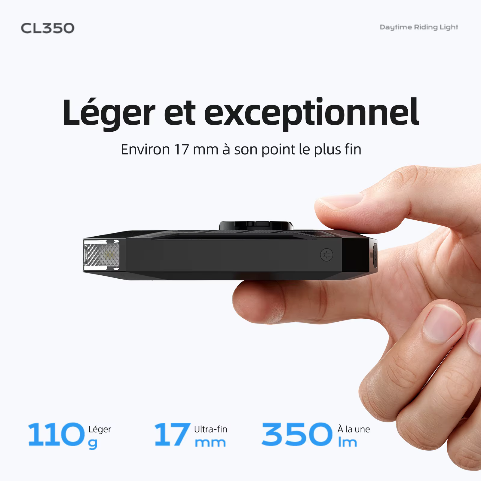 Phare de vélo CYCLAMI CL350 pour Garmin XOSS IGPSPORT Magene GPS G2 4000mAH Lampe avant