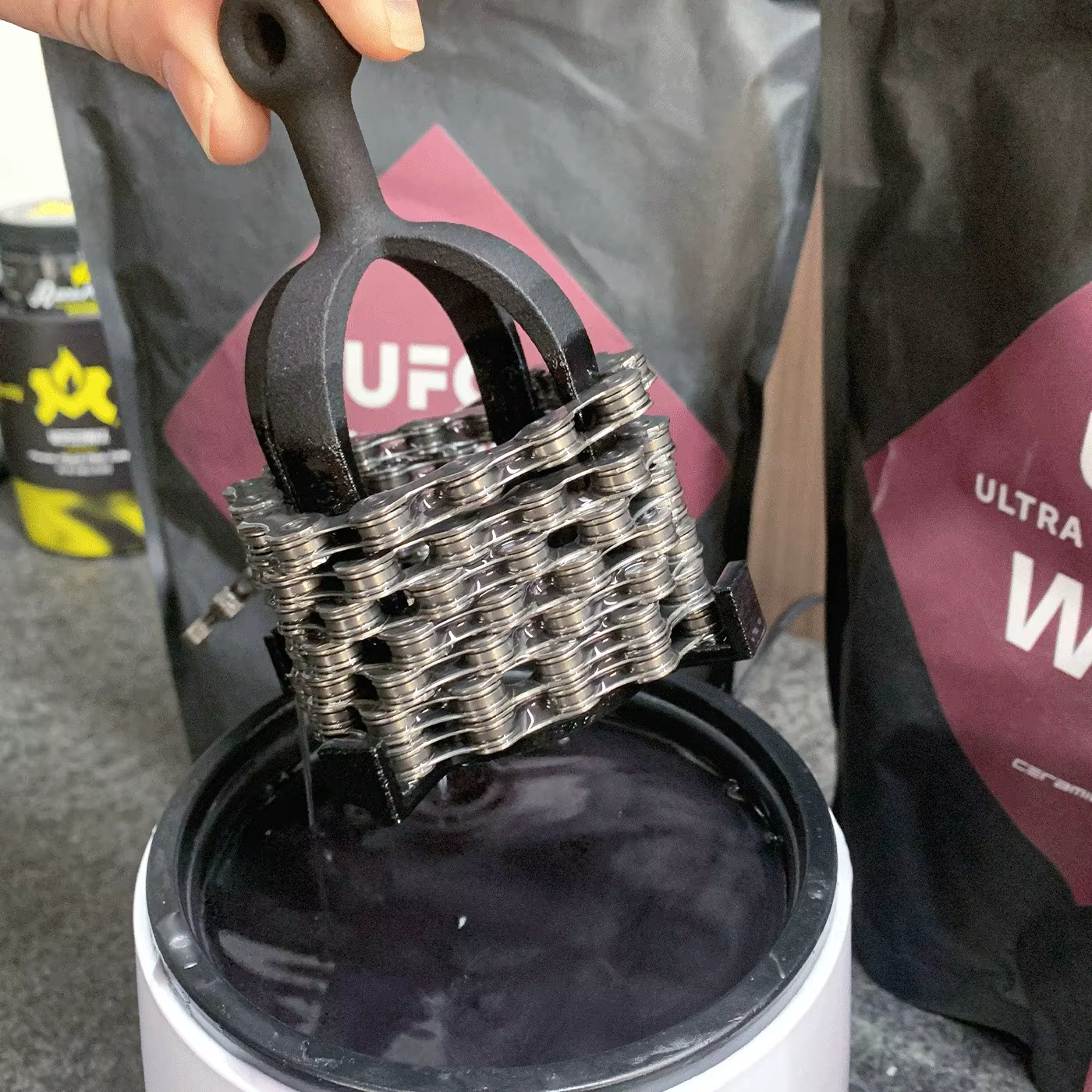 Support de chaîne de vélo pour cirage à la cire bouillante – Outil d'entretien