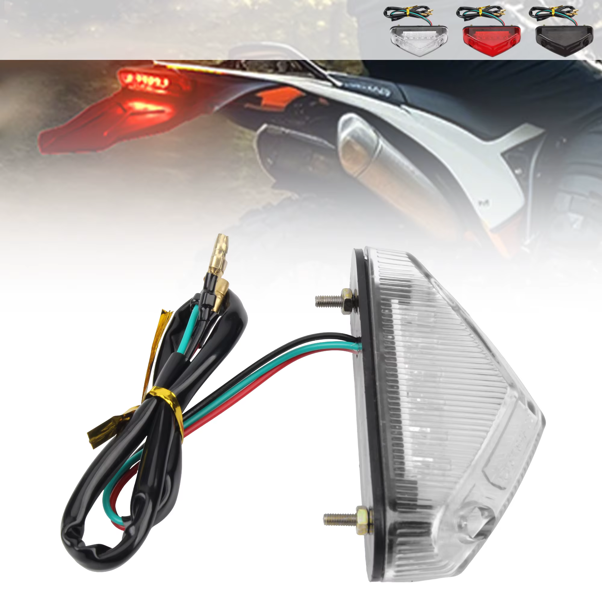 Freins de moto feu arrière LED feu stop lampe de signalisation lumière