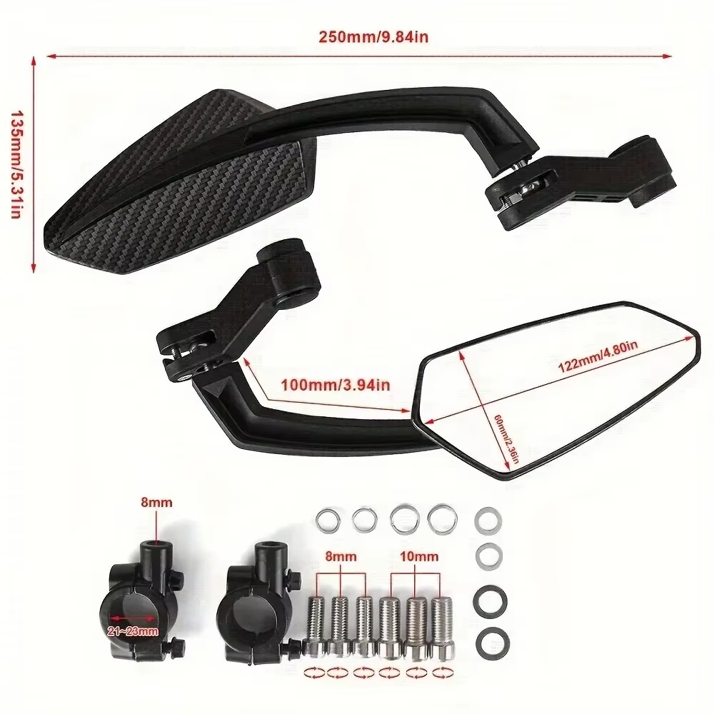 360 ° Rétroviseur de vélo grand Angle rotatif