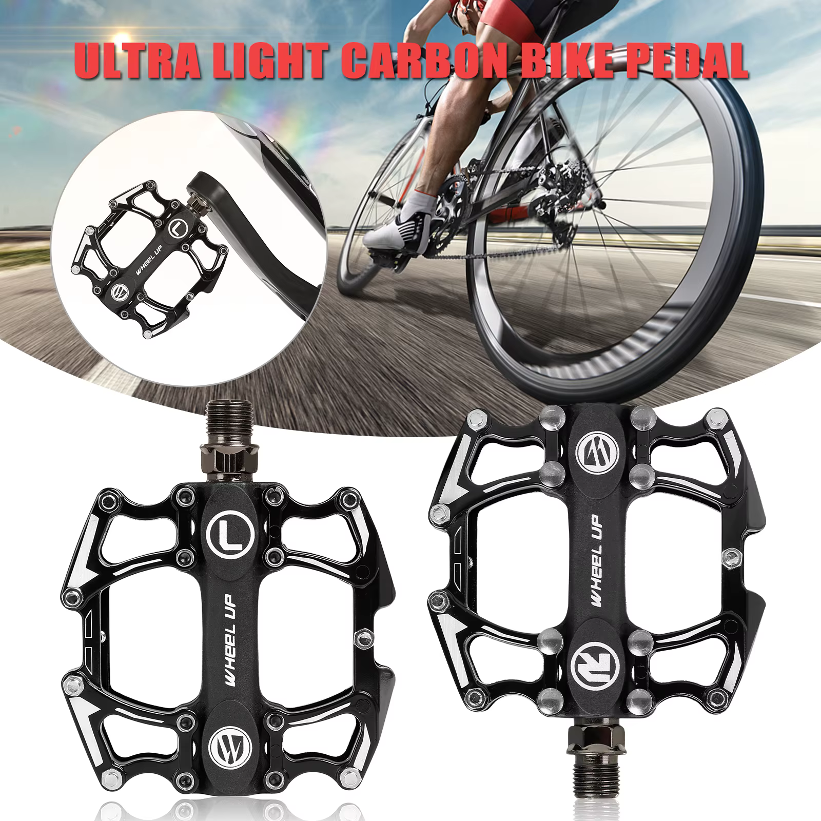 Pédales de vélo en alliage d'aluminium durable, accessoires de pédales de VTT