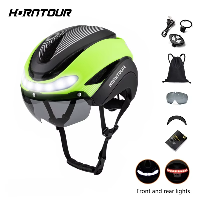 Horntour 2025 casque de vélo lumières de conduite