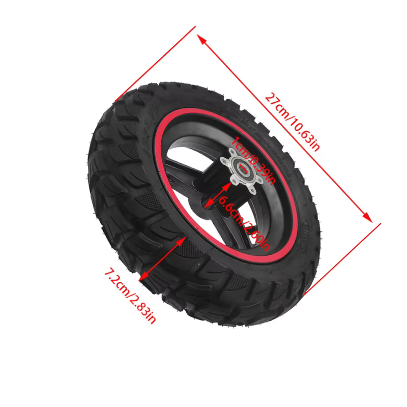 Pneus tubeless de 10 pouces conçus pour les roues de trottinettes électriques tout-terrain