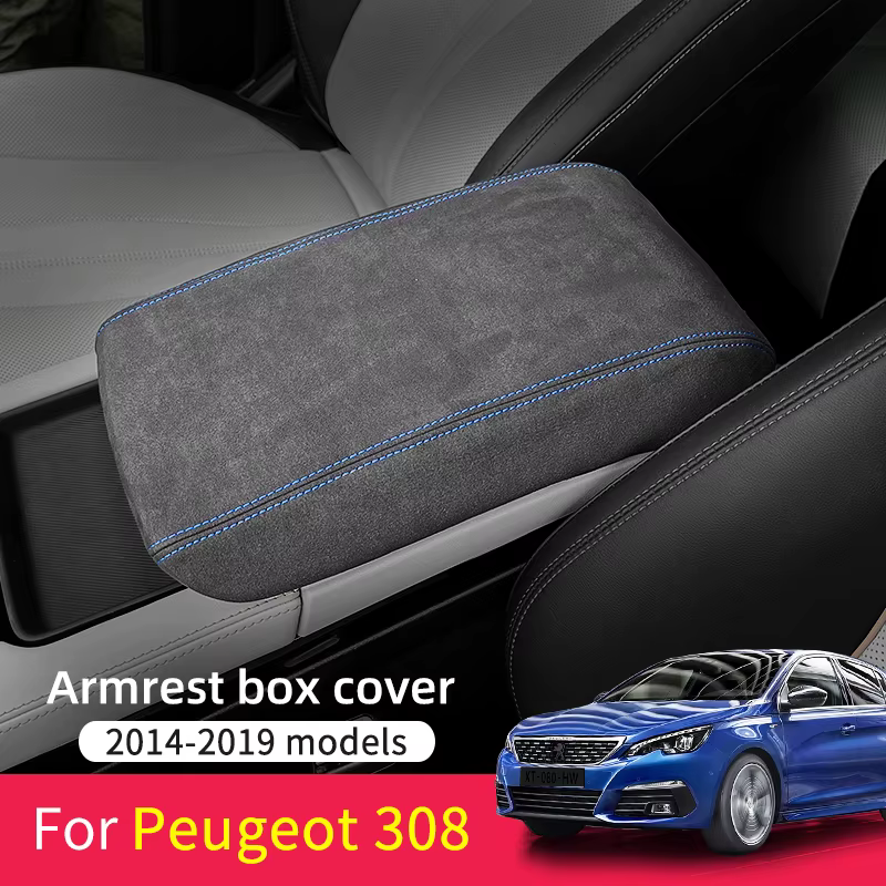 Pour Peugeot 308 GTI 308S 2015 2016 2017 2018 2019 2ème génération T9 SW Couvercle de boîte d'accoudoir central Accessoires de garniture Peugeot 408