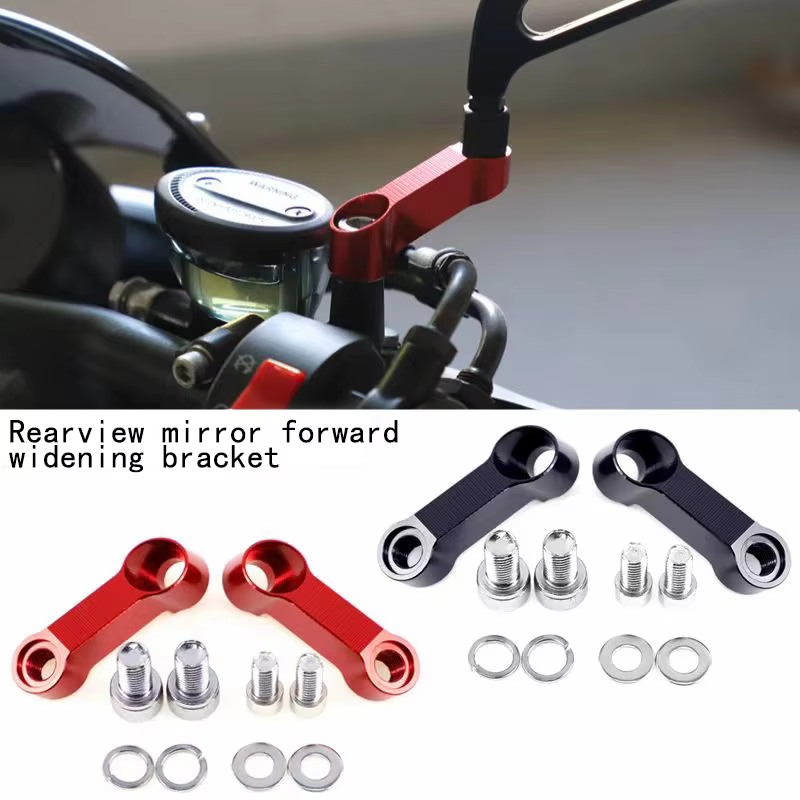 Adaptateur de fixation avant pour rétroviseur de moto et vélo électrique 10MM – Support de base étendu avec vis