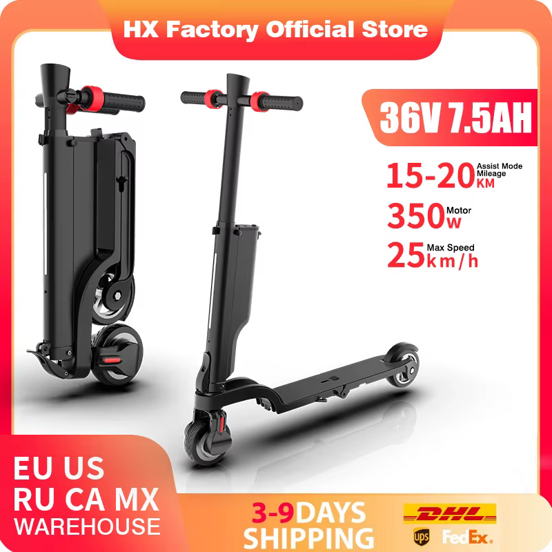 Trottinette électrique pliable HX X6 7.5A 350W 25KM/H