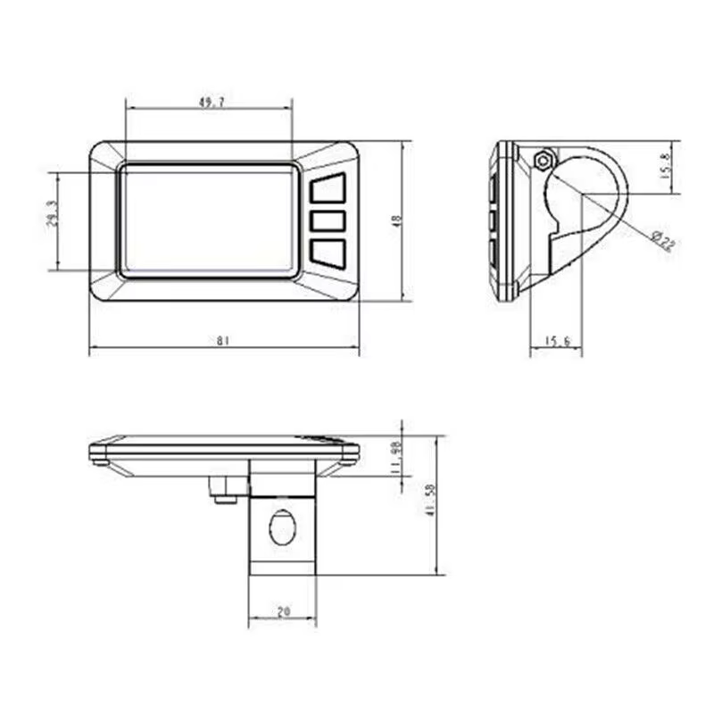 KD21C-Kit de conversion pour vélo électrique avec écran LCD, 48V