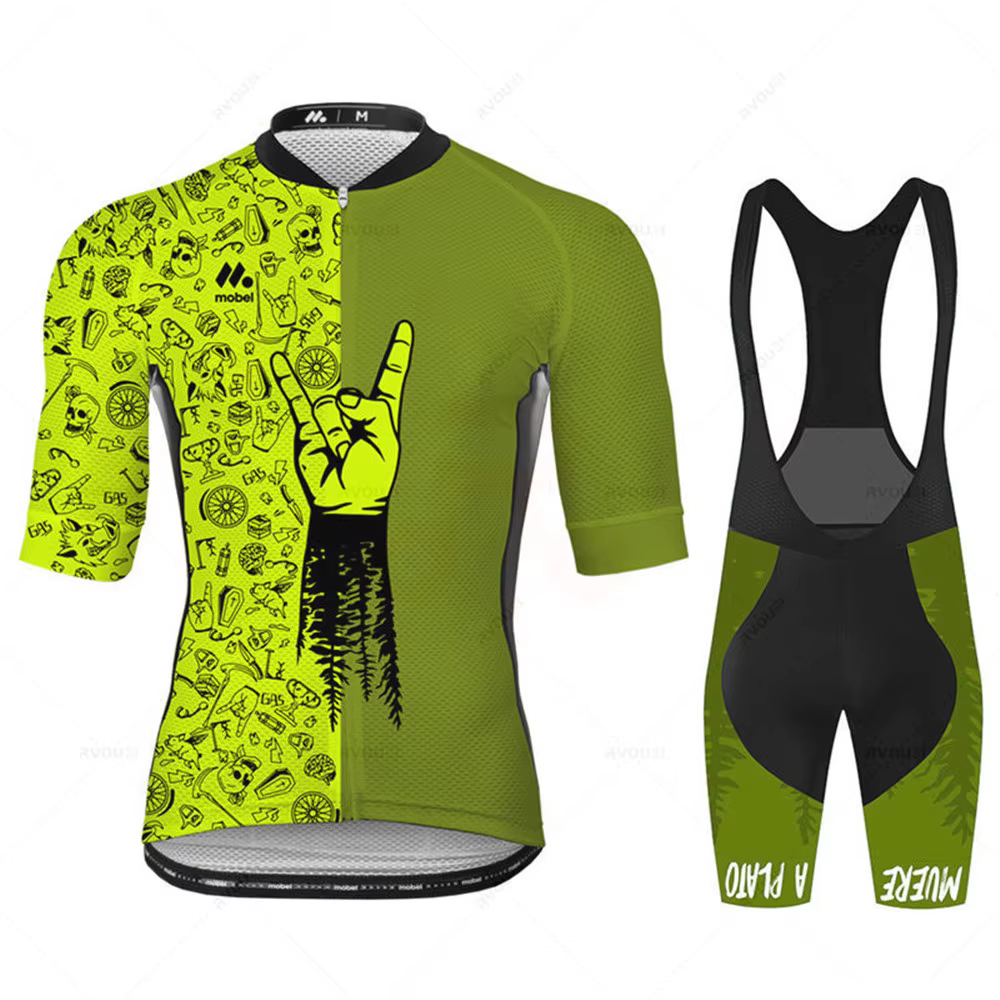 Ensemble de maillot de cyclisme pour homme, vêtements de course d'équipe, vêtements de vélo de montagne, vêtements de sport d'été, zones de cyclisme, mode