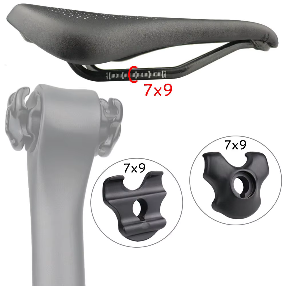 Pince de tige de selle de vélo pour Rails de selle en carbone 7x9mm
