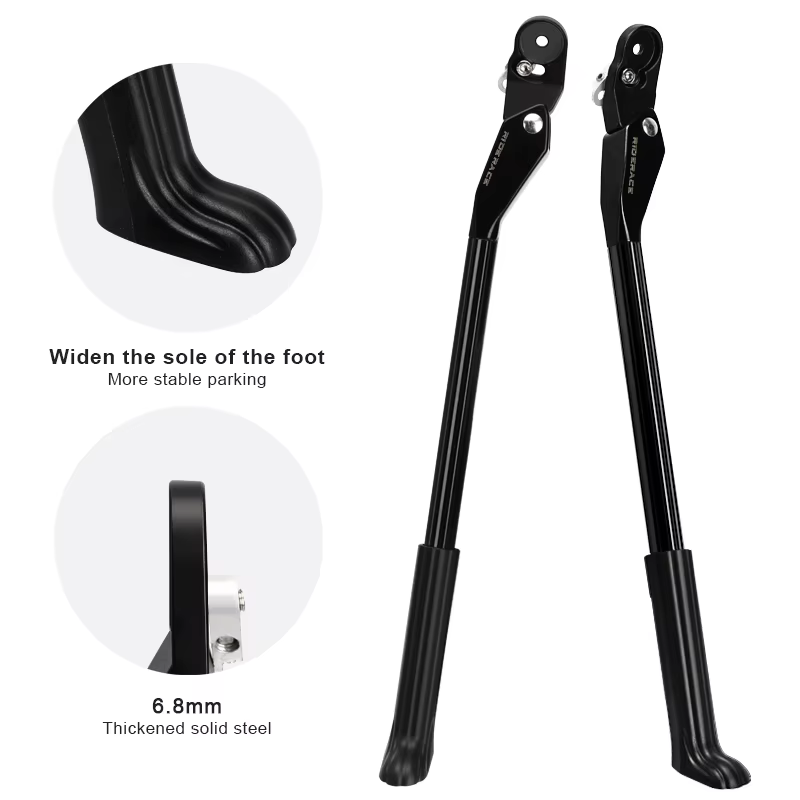 RIDERACE béquille de vélo réglable pour vtt VTT séjour en alliage d'aluminium support de stationnement arrière latéral