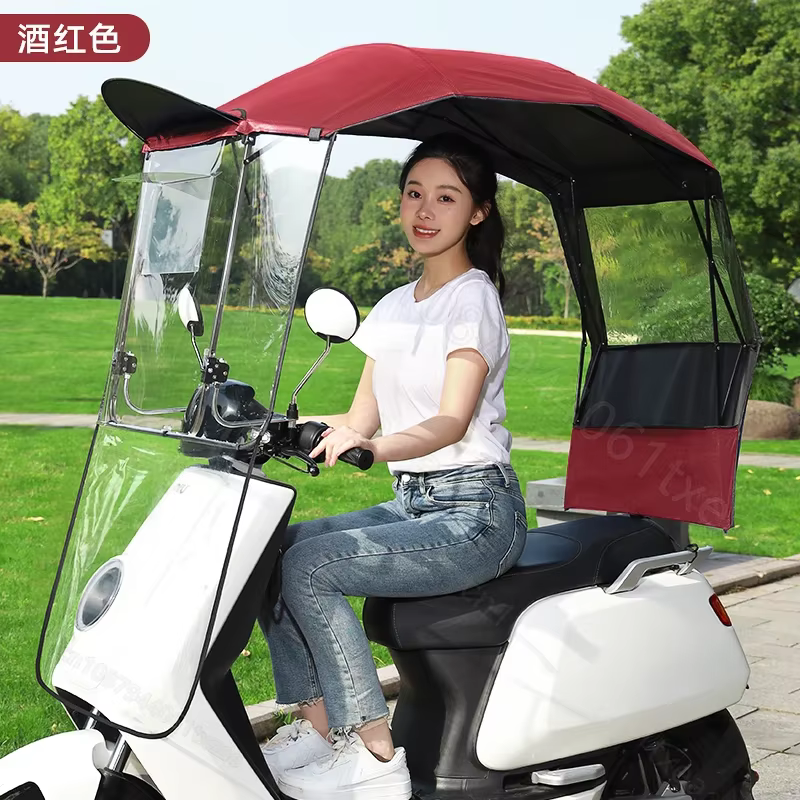 Nouvelle auvent de protection solaire et pluie pour trottinette électrique