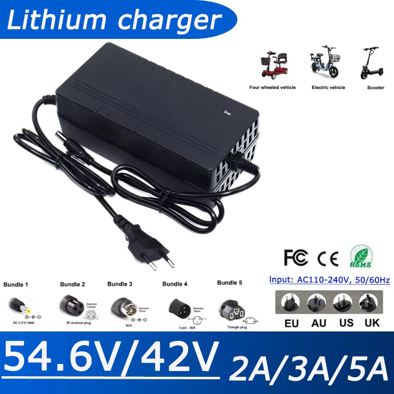 Chargeur de batterie Li-ion 36V 48V / 2A 3A 5A 10S 13S