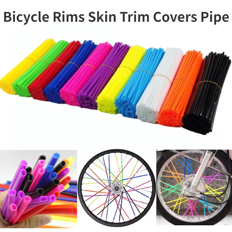 72 pièces enveloppes de protection de rayons de roue de vélo 24 cm Kit d'enveloppe
