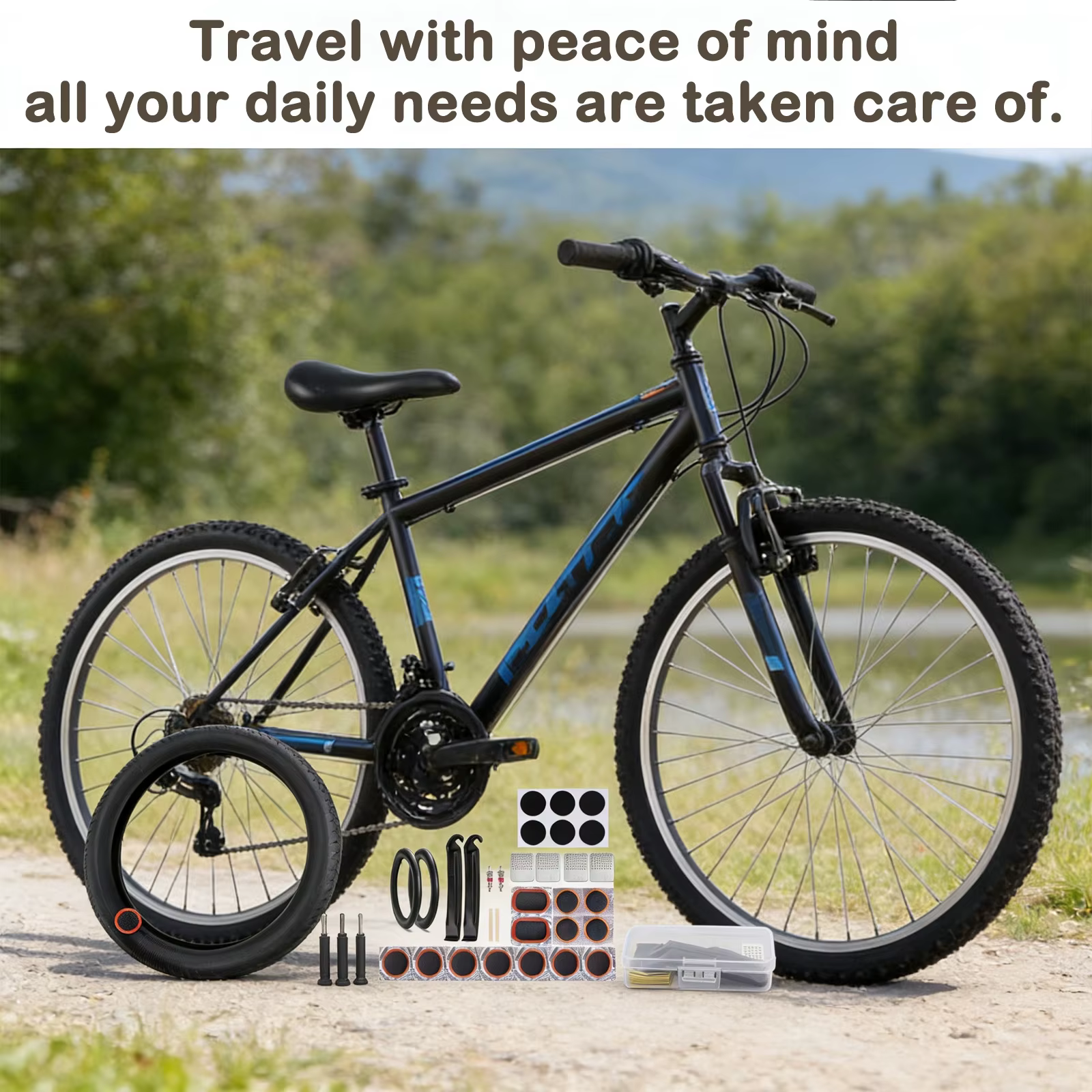 Kit d'outils de réparation de vélo portable 40 pièces