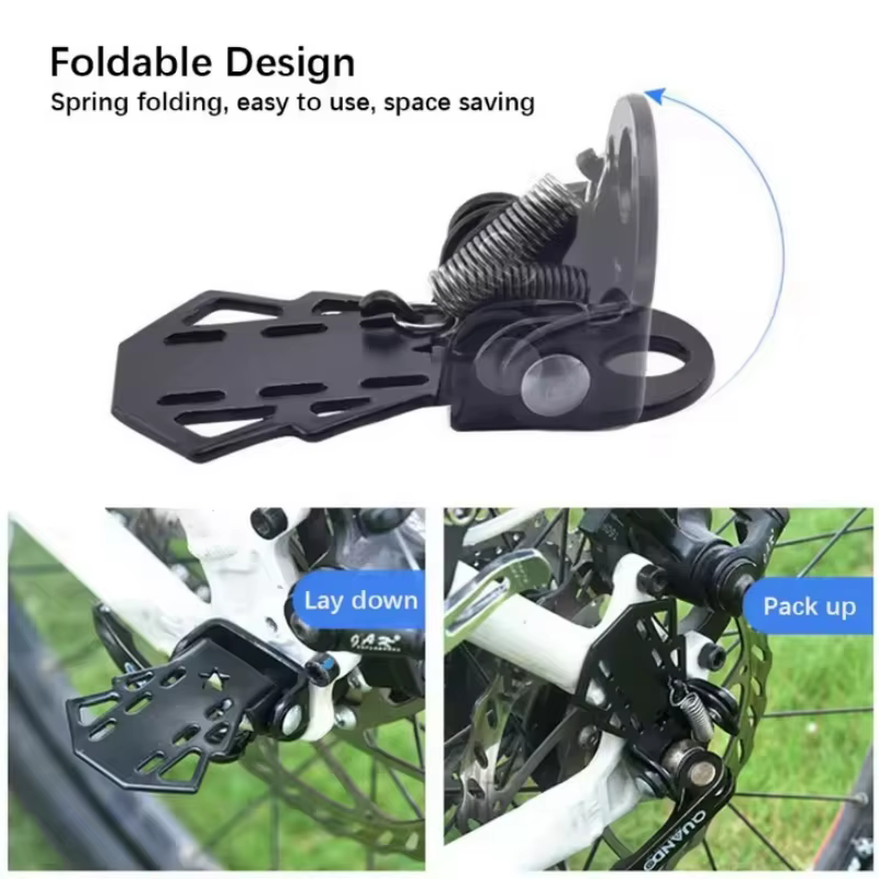 Une paire de repose-pieds de siège arrière de vélo vtt