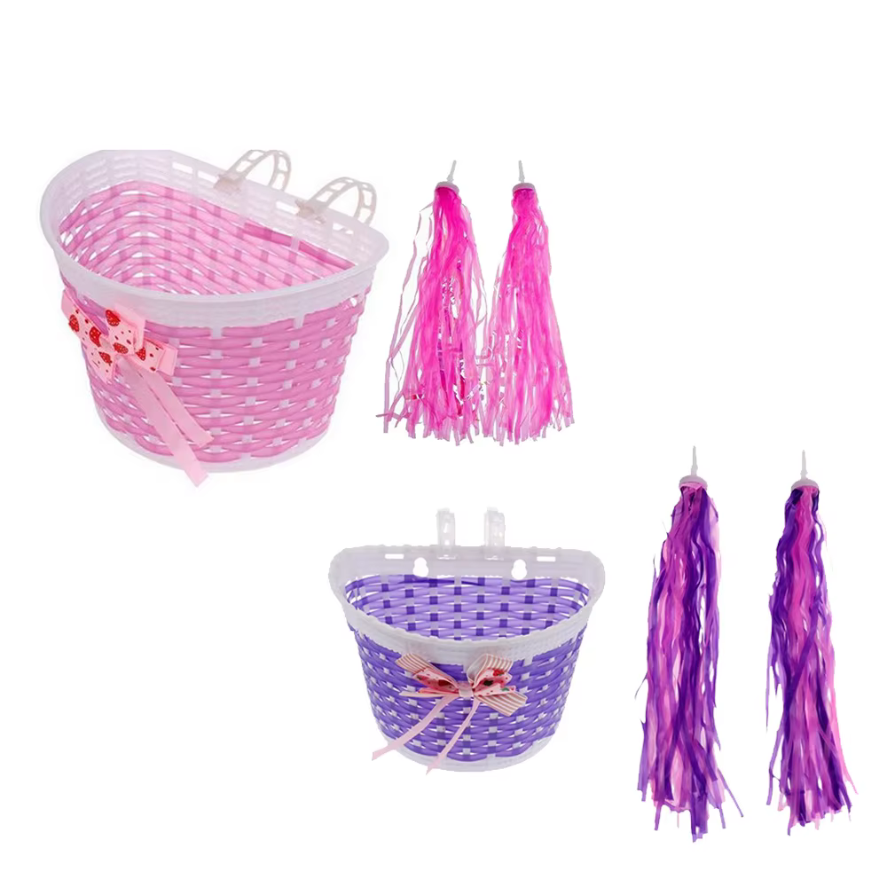 Kids Basket Handlebar Plastic Scooter Streamer Tassel Waterproof Bicycle Children Decoration Hot New Practical