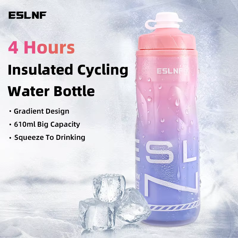 Bouteille d'eau isolée pour vélo de route
