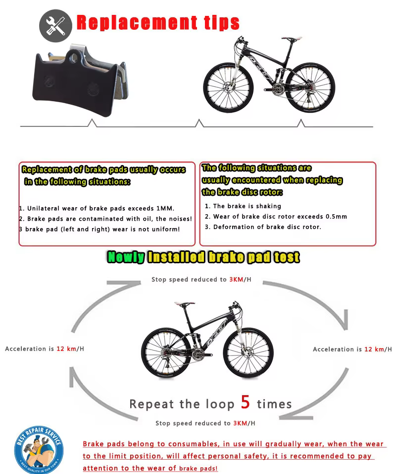 Plaquettes de frein pour vélo de montagne
