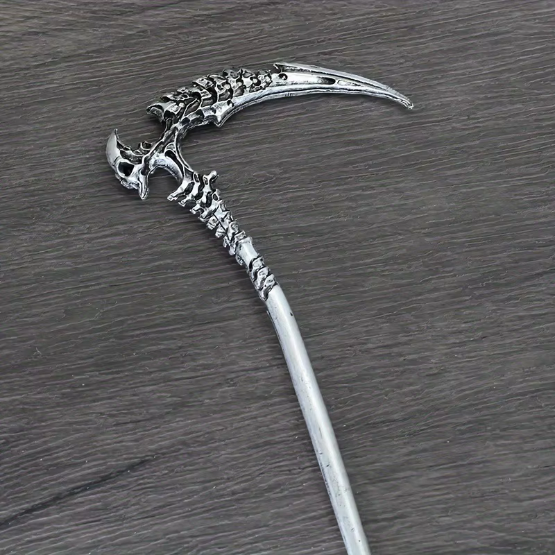 1 pièce, populaire, style nordique, rétro, crâne, faucille, épingle à cheveux, pour femmes, accessoire pour cheveux, bijoux, pince à cheveux