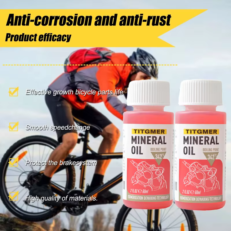 1/2/4/6/8/10/12 pièces système d'huile minérale de frein de vélo 60ml huile fluide cyclisme vélos de montagne pour