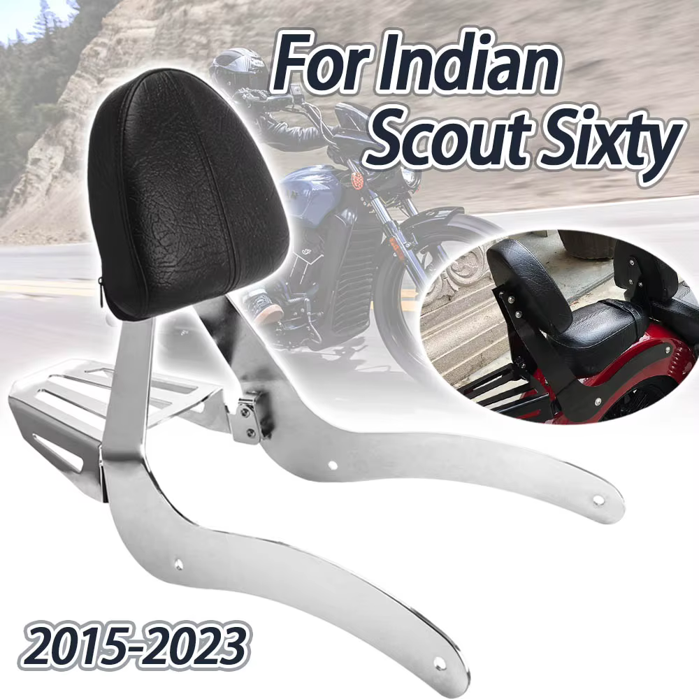 Poignées de moto avec dossier amovible pour Sissy Bar, bagages arrière, accessoires T1 Pad, Indian Scout 2015-2024, Scout soixante ABS 2016-2024