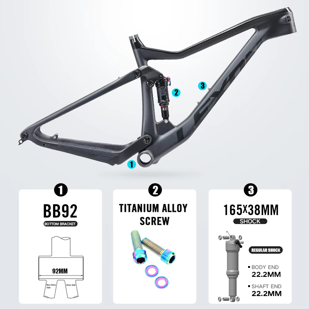 LEXON tactique plein carbone vtt cadre