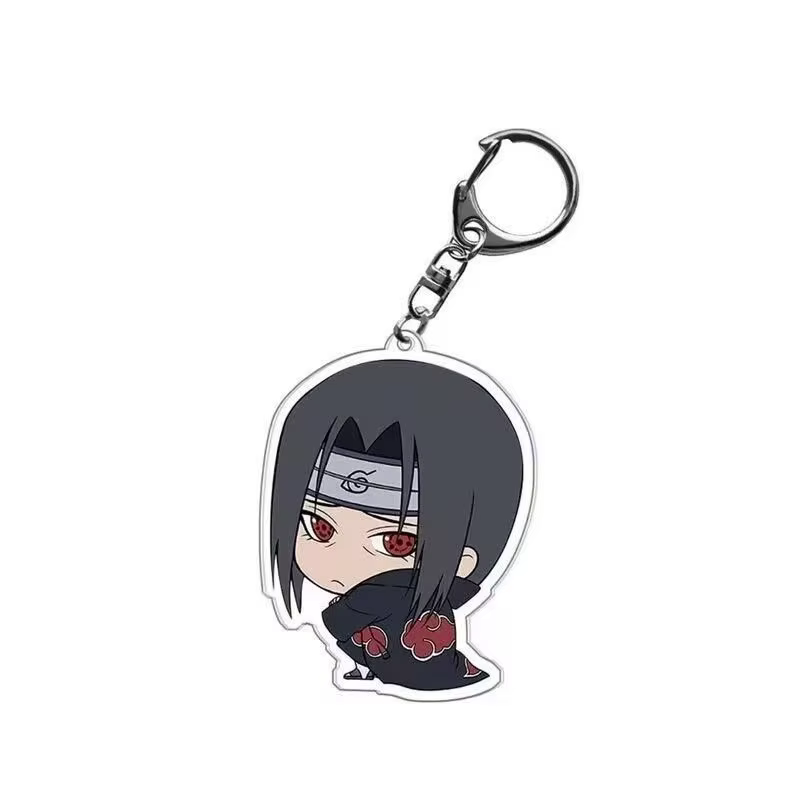 Porte-clés en acrylique mignon de dessin animé Naruto chibi, personnalisé, accessoire de sac à dos pour étudiant, marchandise d'anime en gros