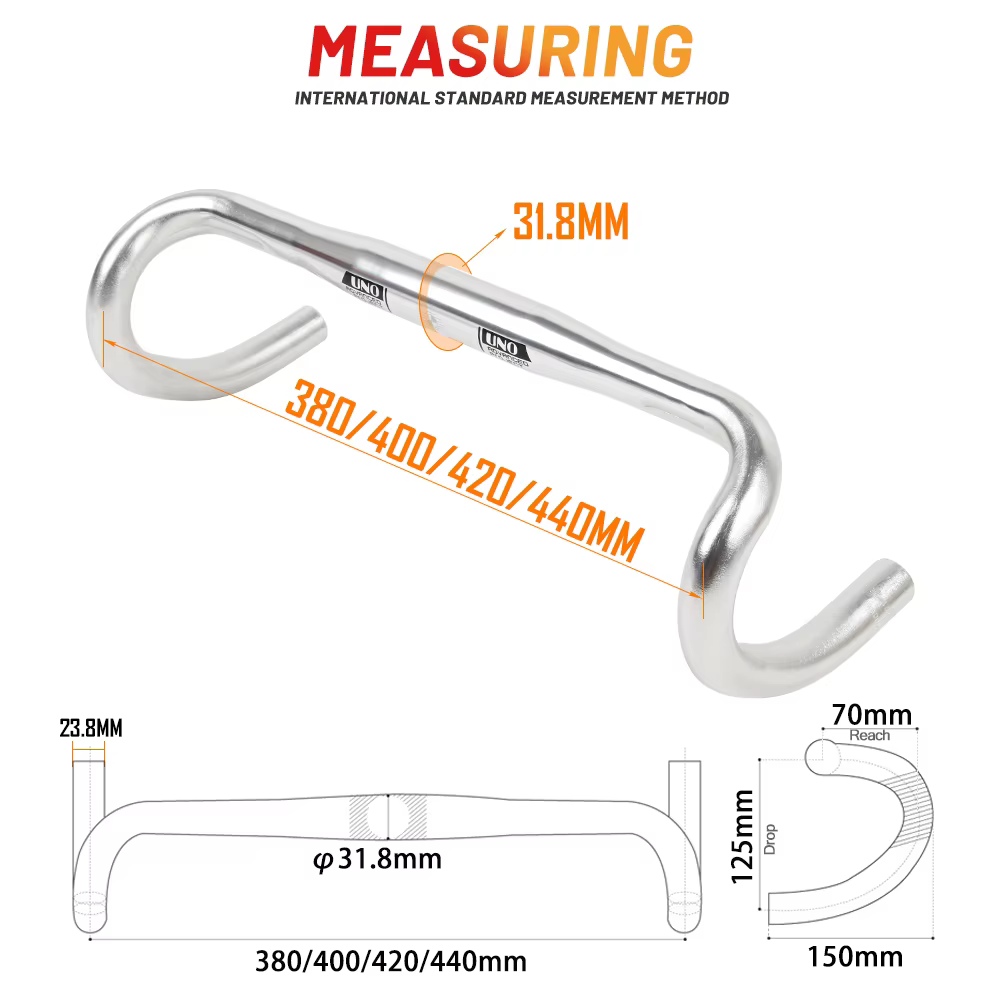 UNO – guidon de vélo de route de course ultraléger