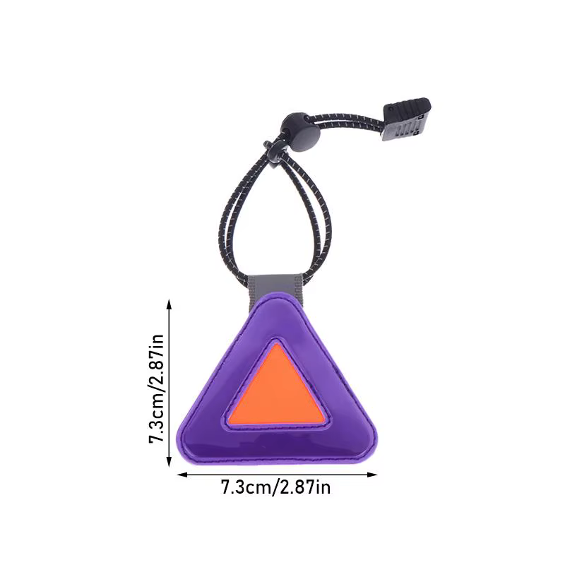 Panneaux réfléchissants triangulaires pour vélo, pendentif d'avertissement de sécurité, patch réfléchissant pour la conduite nocturne, étiquette réfléchissante portable