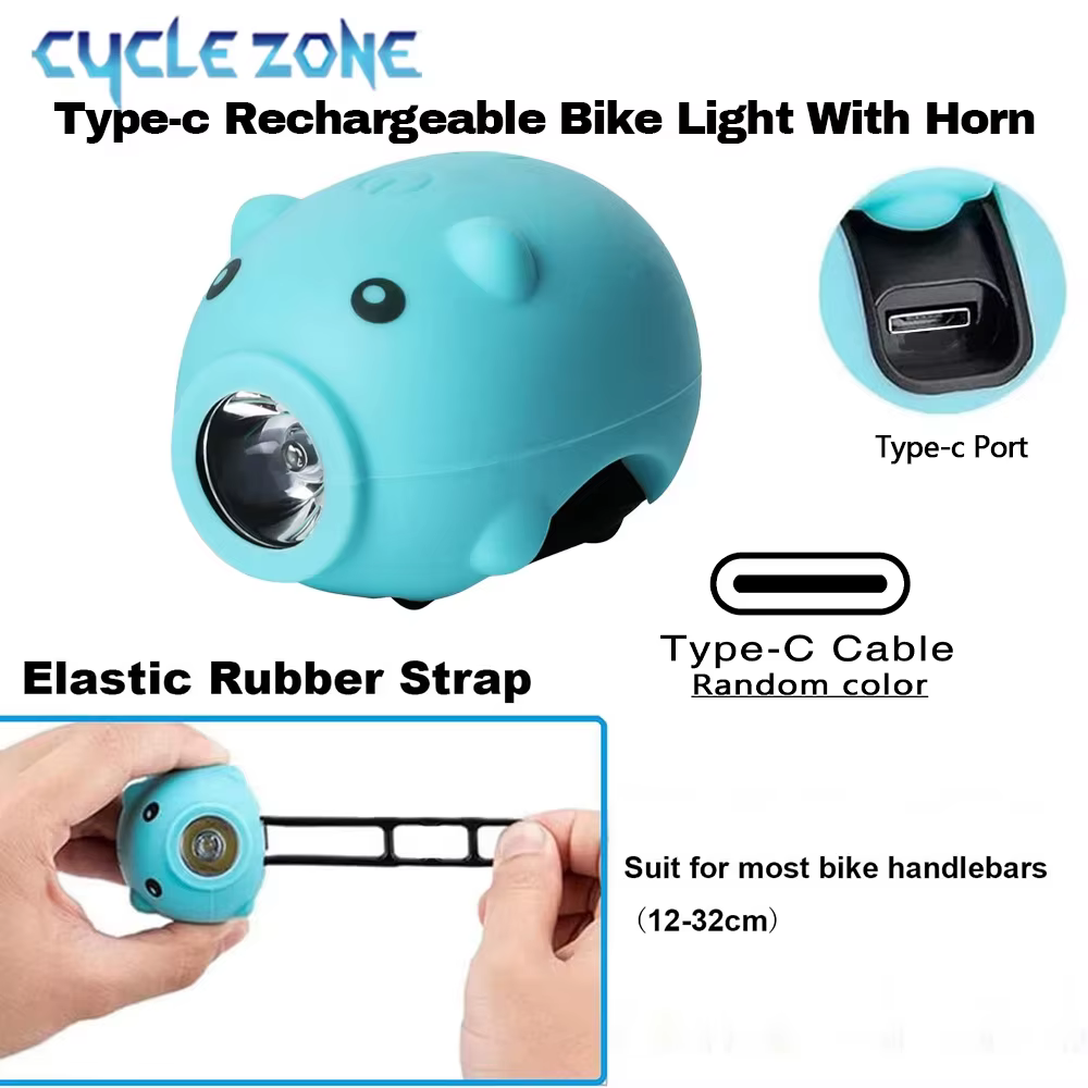Lumières de vélo cochon mignonnes