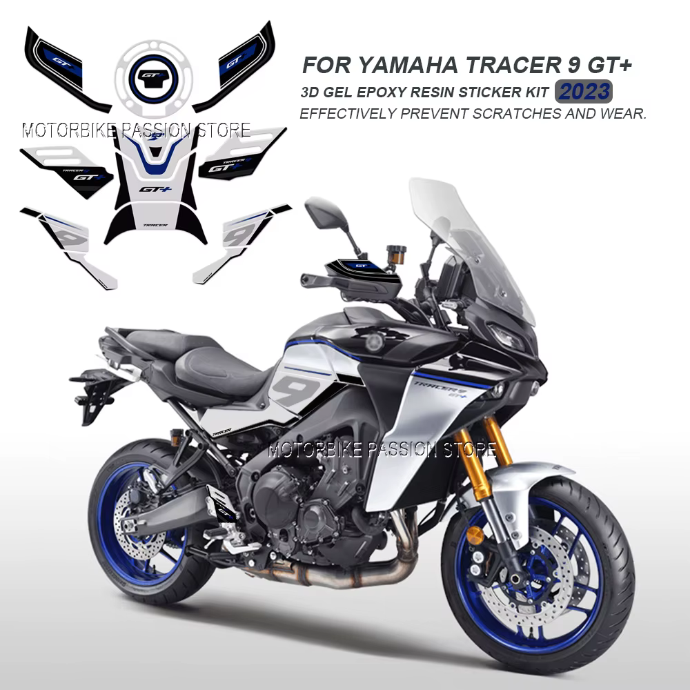Analyste d'autocollants de protège-mains de moto, gel 3D, autocollants en résine d'élection, accessoires pour Yamaha ongler 9, 2023, 2023