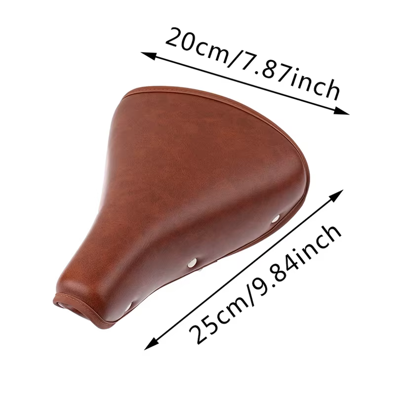 Selle de vélo rétro vintage en cuir PU