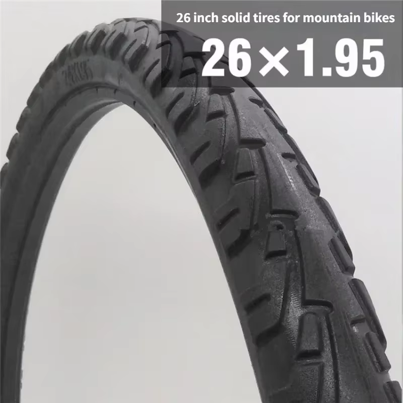 Pneu solide de vélo 20/24/26 pouces x1.50/1.95/1 3/8 pneus solides